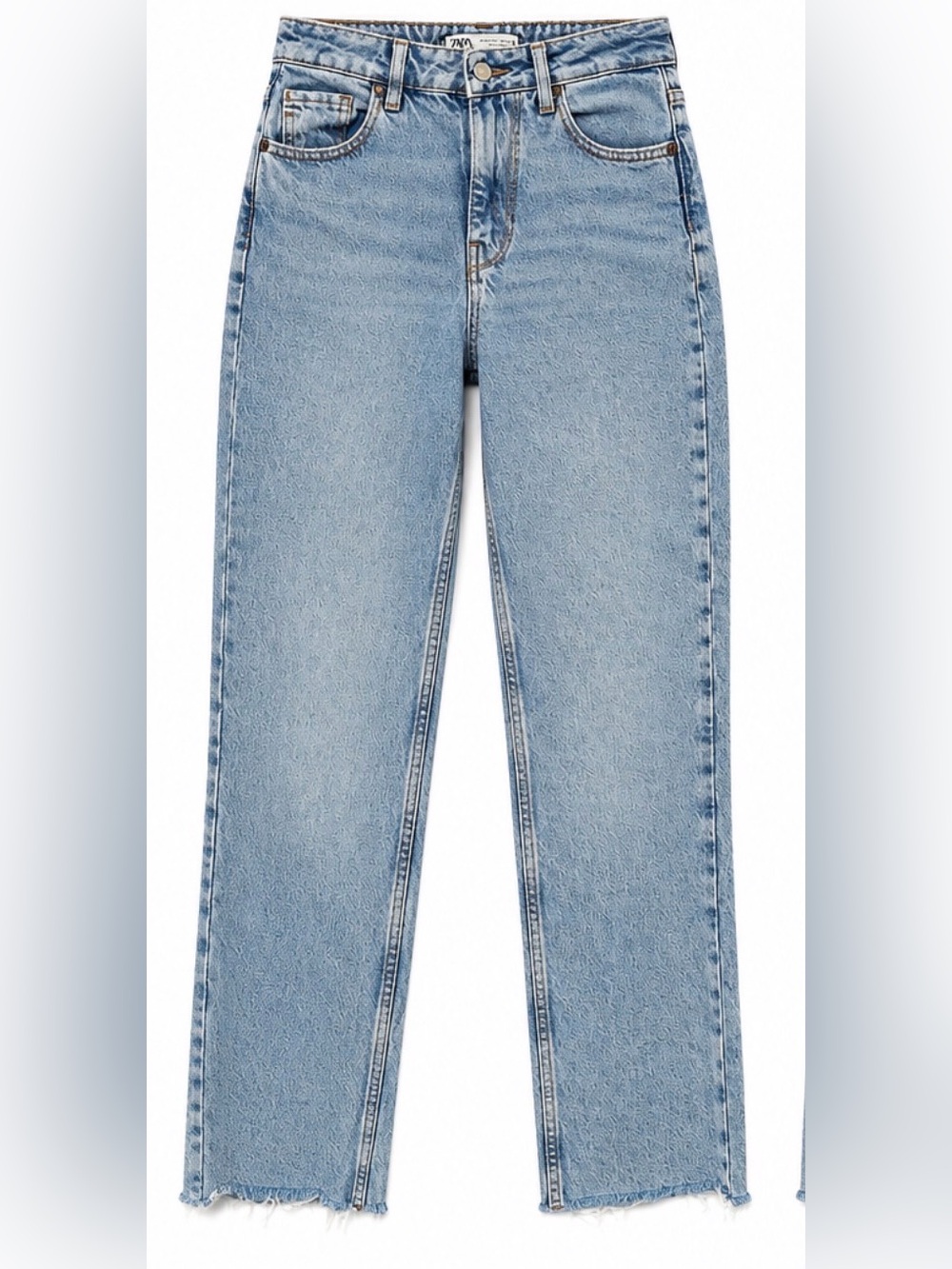 Zara Light Blue Straight-Leg Women's Jeans